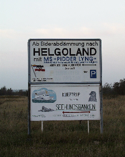 Hinweistafel am Eidersperrwerk